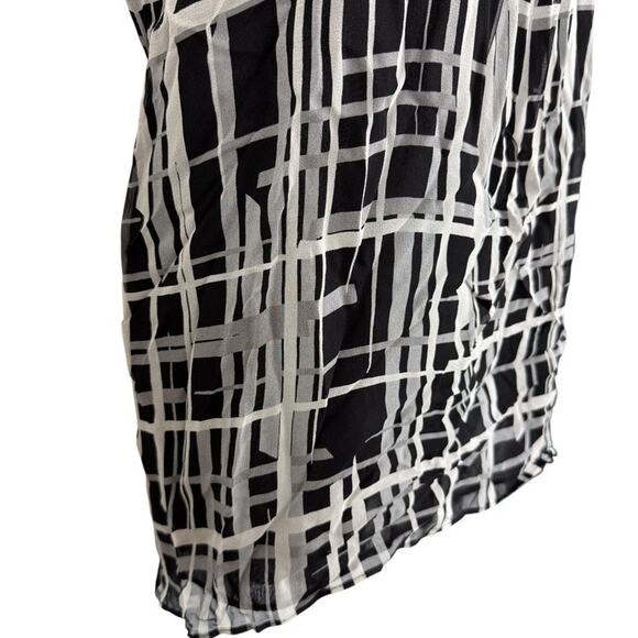Kenneth Cole New York Womens 100% Silk Sleeveless Print Black Top Blouse NWT 14 - Picture 2 of 16